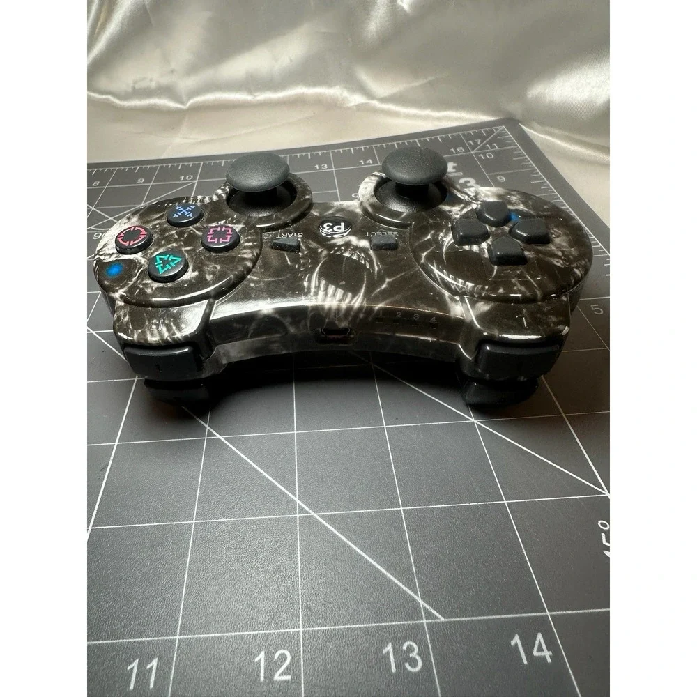 Lot Of 2! P3 Wireless Controllers For PS3 Galaxy Nebula & Black Ghost No Charger